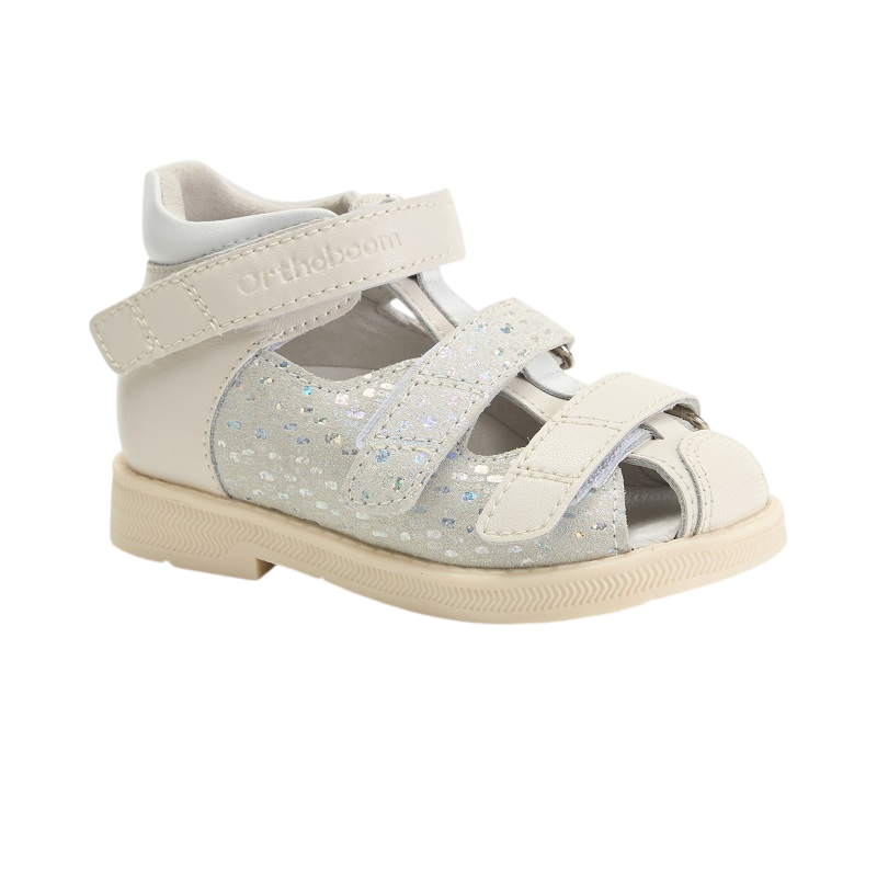 Сандали ортопедические Ортобум для девочек 27323-04 молочный хрусталь.