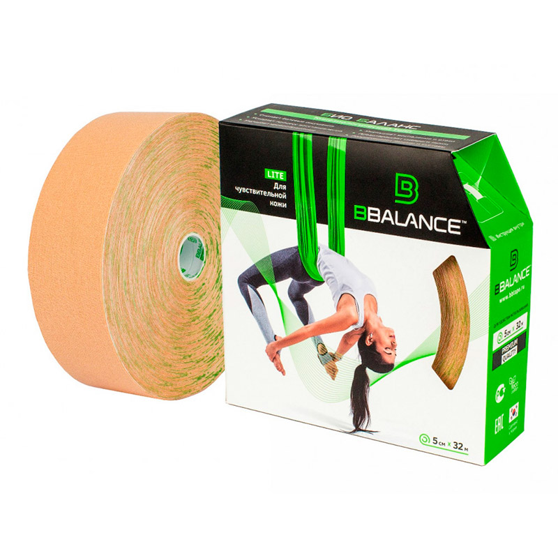 Кинезио тейп Bio Balance Tape Lite 5см х 32м бежевый