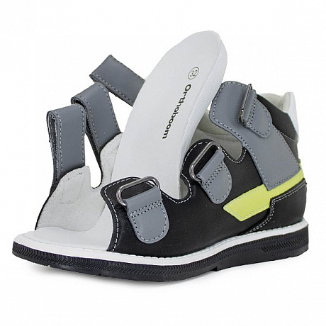 Сандали ортопедические Ортобум для мальчиков 27057-02 графитовый шторм. Изображение 4 из 6